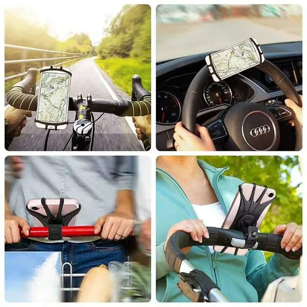 Universal Bicycle Mobile Phone Holder Silicone Motorcycle Bike Handlebar Stand Mount Bracket Mount Phone Holder For iPhone